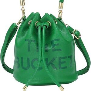 The Bucket Bag Leather Green  #828